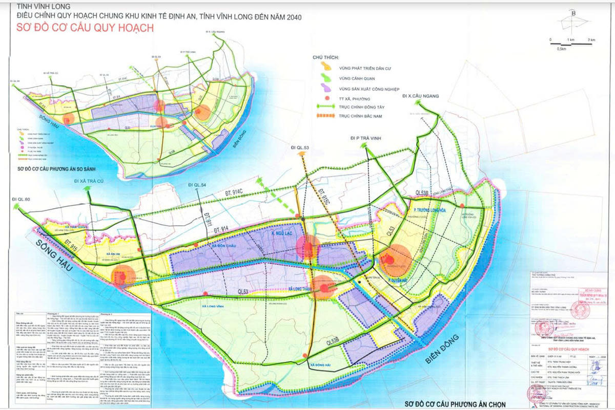 Sơ đồ cơ cấu quy hoạch khu kinh tế Định An.