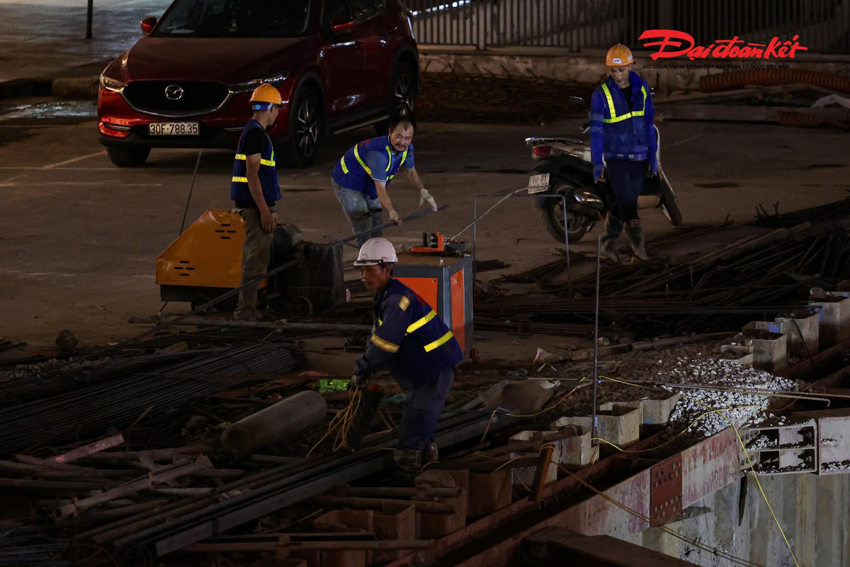 Công trình bể ngầm chứa nước mưa quy mô lớn, độ sâu khoảng 6,5m, với sức chứa lên tới hàng nghìn mét khối.