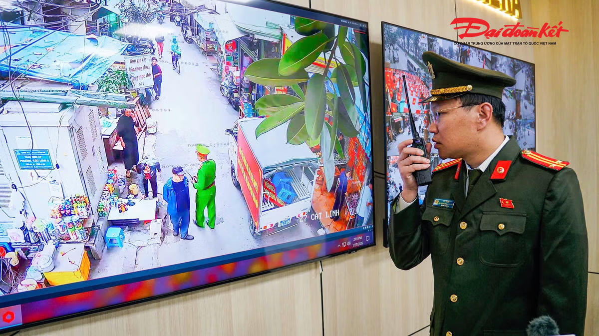 Hệ thống camera giám sát ghi nhận và phát hiện các hành vi vi phạm trật tự đô thị để phục vụ xử lý “phạt nguội”.