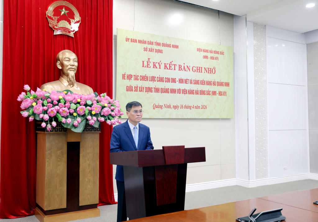 Ông Bùi Văn Khắng, Phó Bí thư Tỉnh ủy, Chủ tịch UBND tỉnh Quảng Ninh khẳng định Quảng Ninh cam kết tạo môi trường đầu tư minh bạch, thuận lợi, đồng hành cùng các đối tác Hoa Kỳ để sớm đưa dự án vào triển khai. Ảnh: QMG.