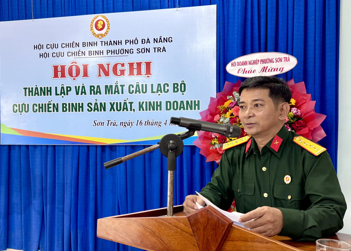 Ông Lê Công Quý phát biểu nhận nhiệm vụ. Ảnh: Nguyễn Tú.