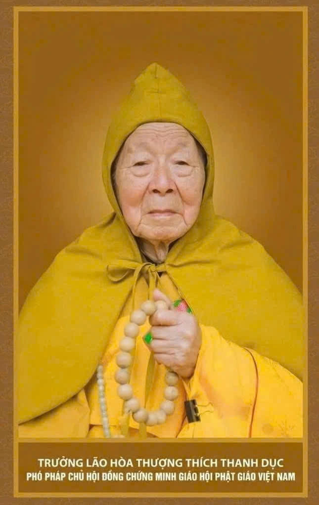 Trưởng lão hòa thượng Thích Thanh Dục - Phó Pháp chủ Hội đồng Chứng minh Giáo hội Phật giáo Việt Nam viên tịch vào lúc 2h30 ngày 16/4.