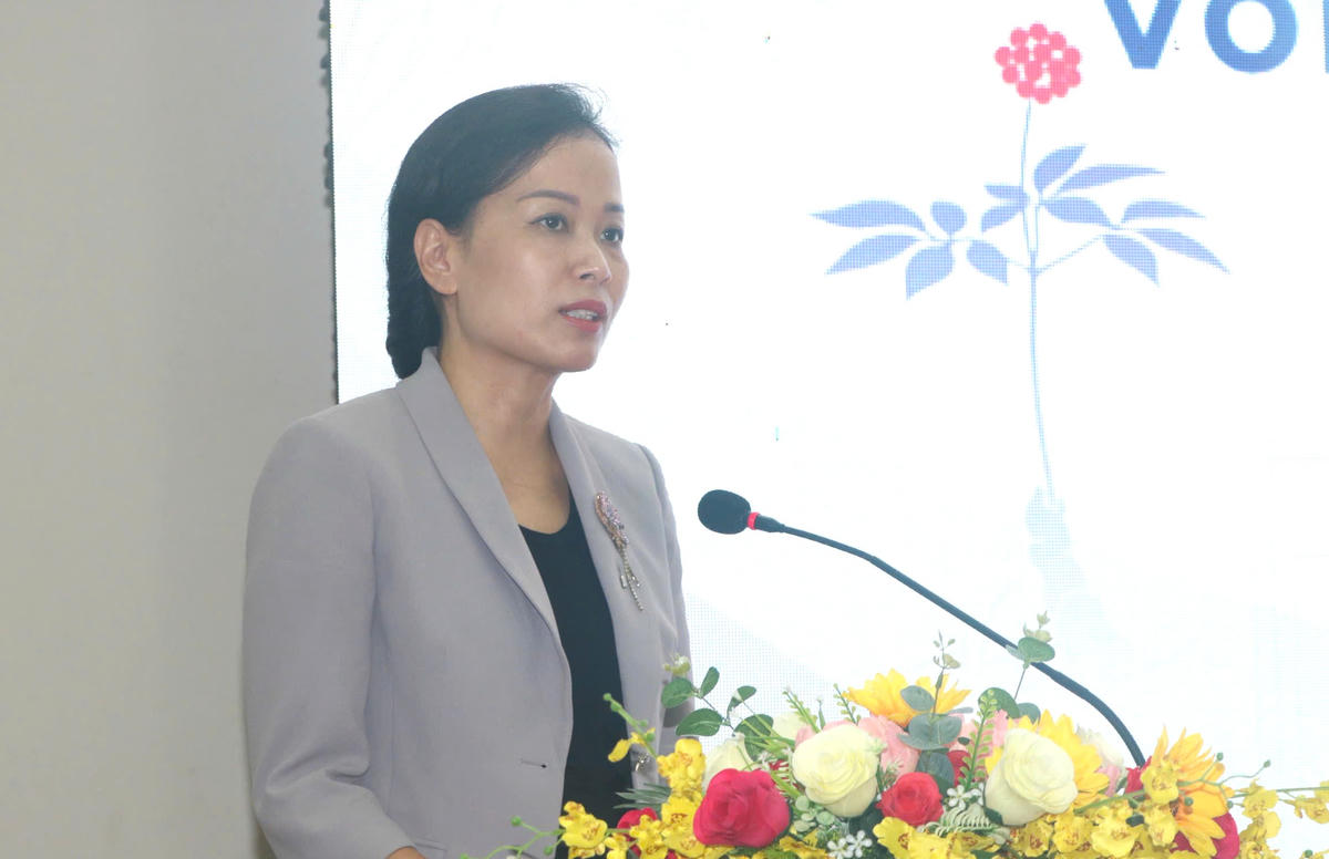 Bà Đỗ Thị Quỳnh Trâm, Phó Giám đốc Sở Công Thương TP Đà Nẵng phát biểu. Ảnh: Nguyễn Tú.