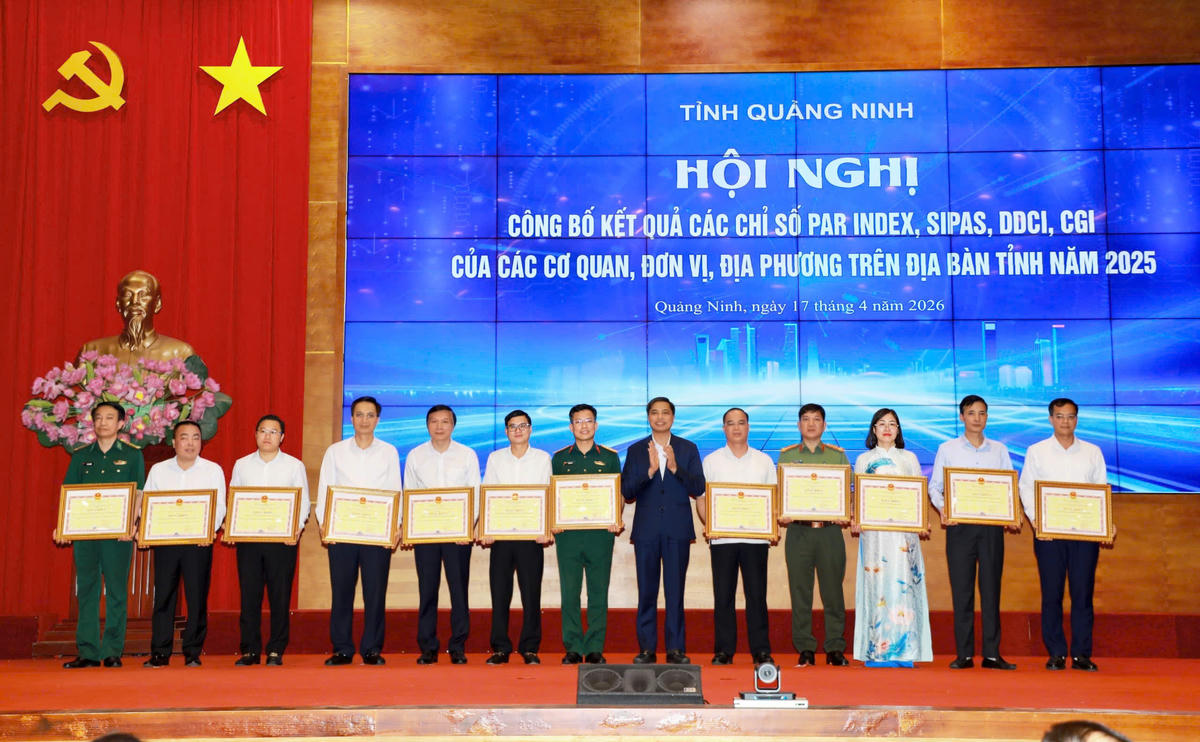 Các tập thể có thành tích xuất sắc trong thực hiện các chỉ số PAR INDEX, SIPAS, DDCI, CGI, nhận Bằng khen của UBND tỉnh Quảng Ninh.