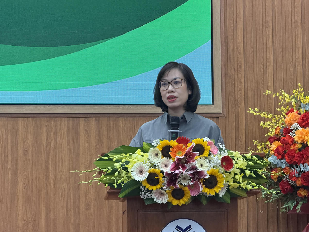 PGS.TS Hoàng Hải Hà – Phó Trưởng Phòng Khoa học và Công nghệ, Trường Đại học Sư phạm Hà Nội phát biểu khai mạc hội thảo