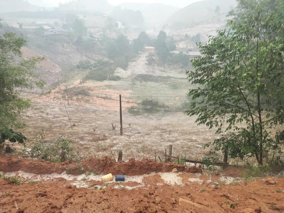 Sơn La: Mưa đá gây thiệt hại tại xã Phiêng Cằm