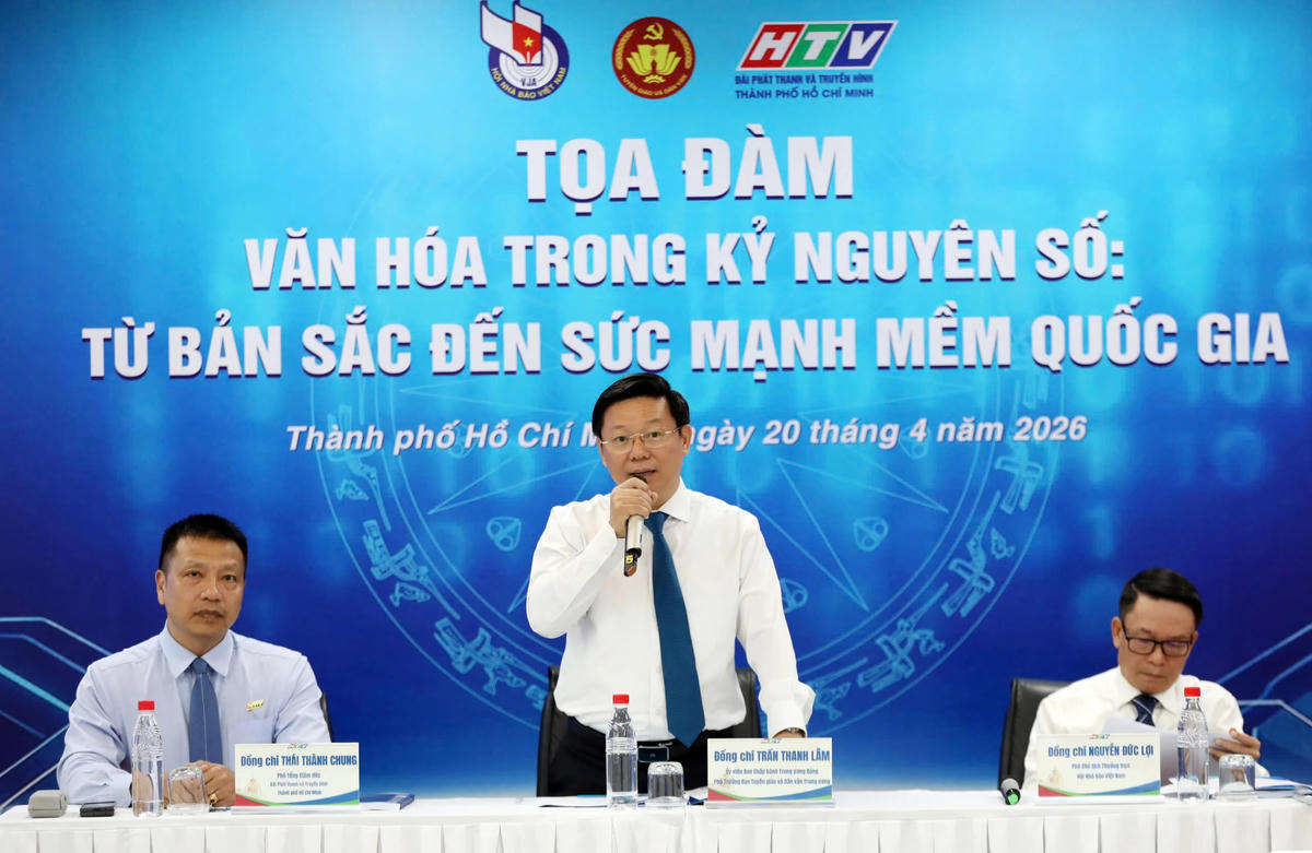 Ông&nbsp;Trần Thanh Lâm, Ủy viên Trung ương Đảng, Phó Trưởng Ban Tuyên giáo và Dân vận Trung ương tại toạ đàm. Ảnh: Ngọc Dương/TN.