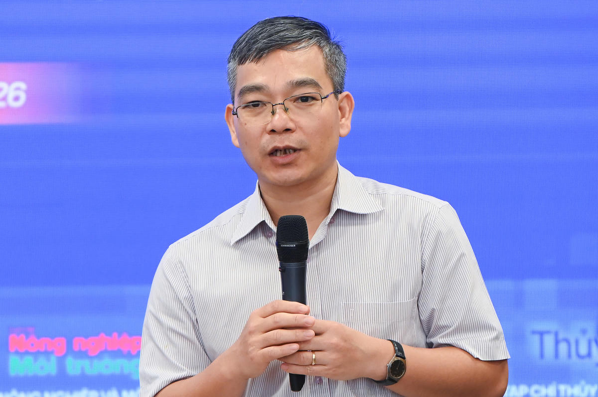 Ông Nguyễn Hữu Ninh, Phó Vụ trưởng Vụ Khoa học và Công nghệ thông tin về Hội nghị khoa học, công nghệ thủy sản và kiểm ngư toàn quốc năm 2026. Ảnh: Tùng Đinh