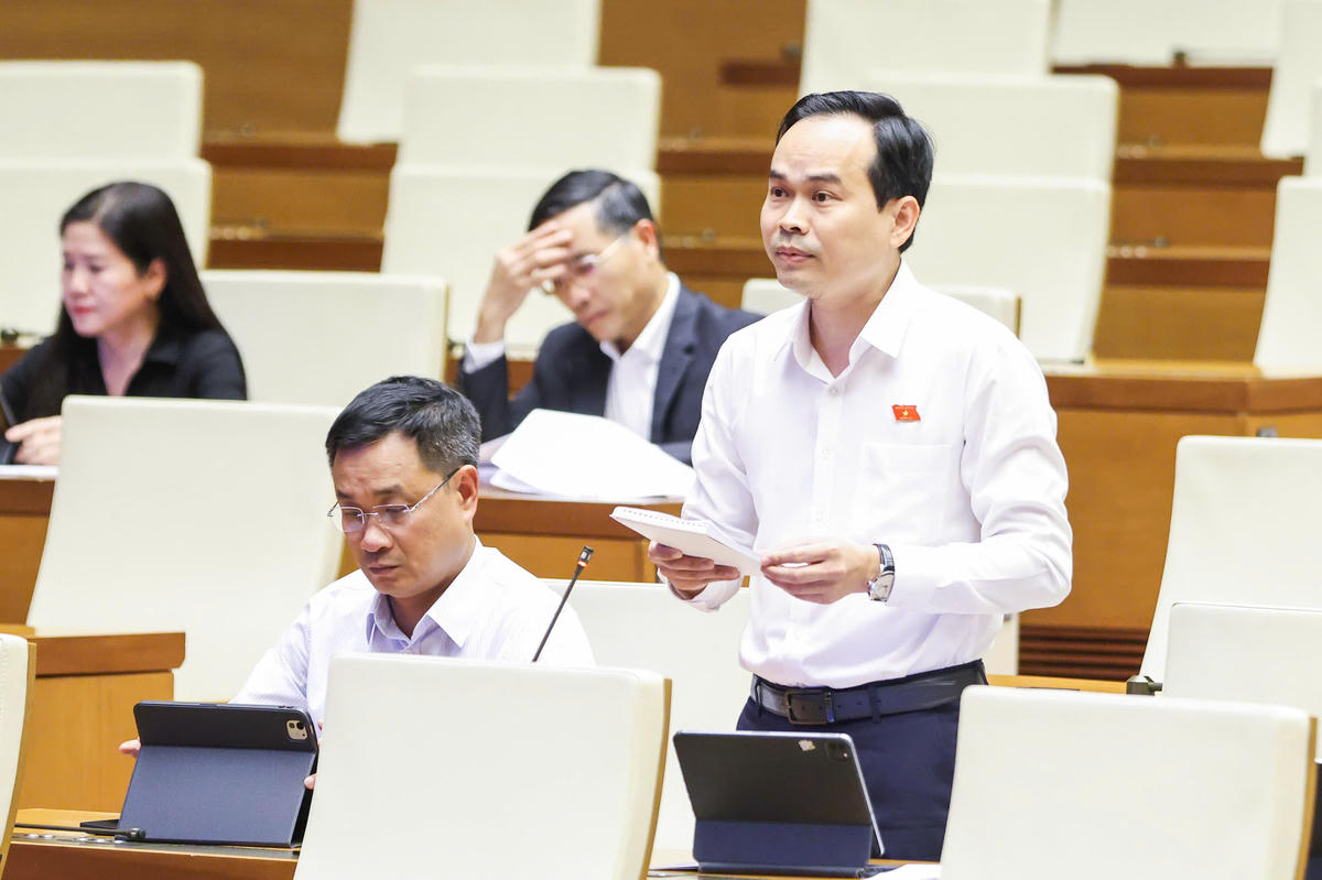 Đại biểu Nguyễn Duy Minh, đoàn Đà Nẵng phát biểu