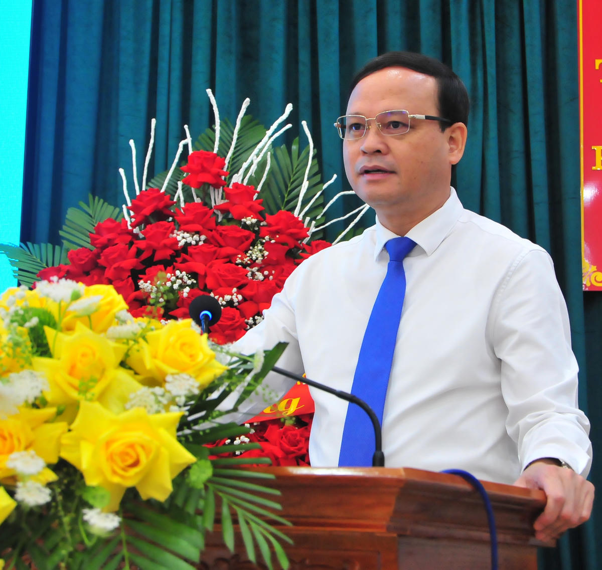 Ông Nguyễn Mạnh Tuấn - Phó Chủ tịch Thường trực UBND tỉnh Tuyên Quang phát biểu tại Đại hội. Ảnh: Xuân Trường.