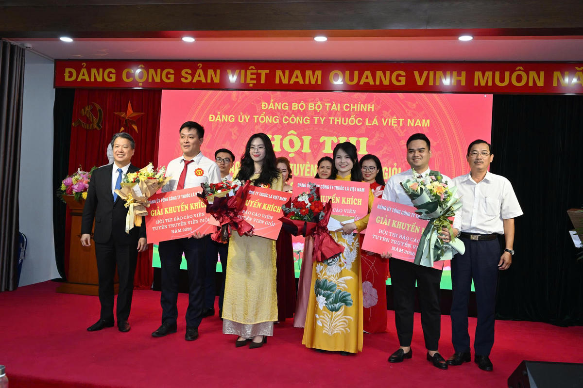 4 đồng chí đạt giải Khuyến khích của Hội thi