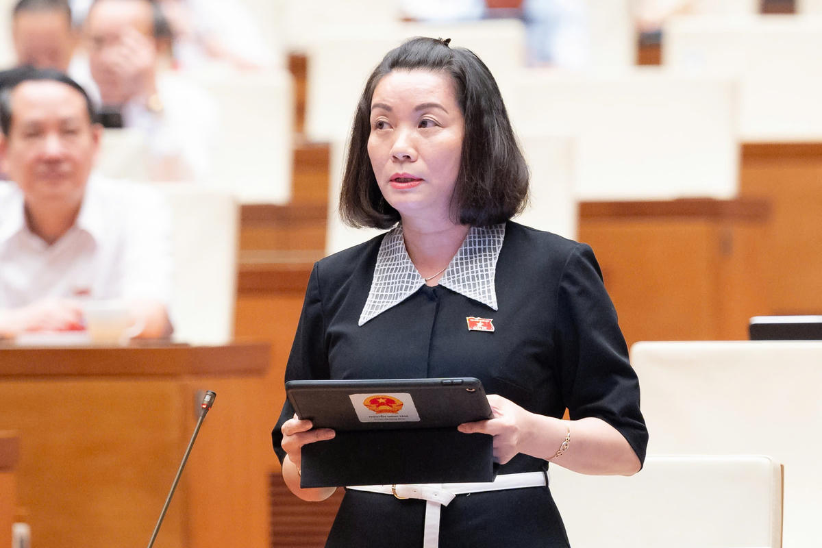 Đại biểu Nguyễn Minh Tâm (Đoàn ĐBQH tỉnh Quảng Trị) phát biểu.