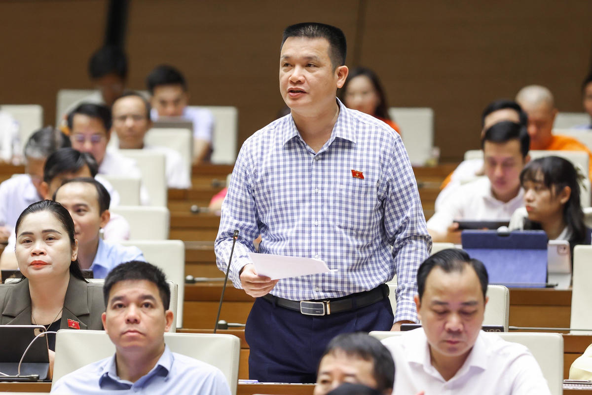 Ông Hoàng Ngọc Định phát biểu (Ảnh: Quang Vinh).