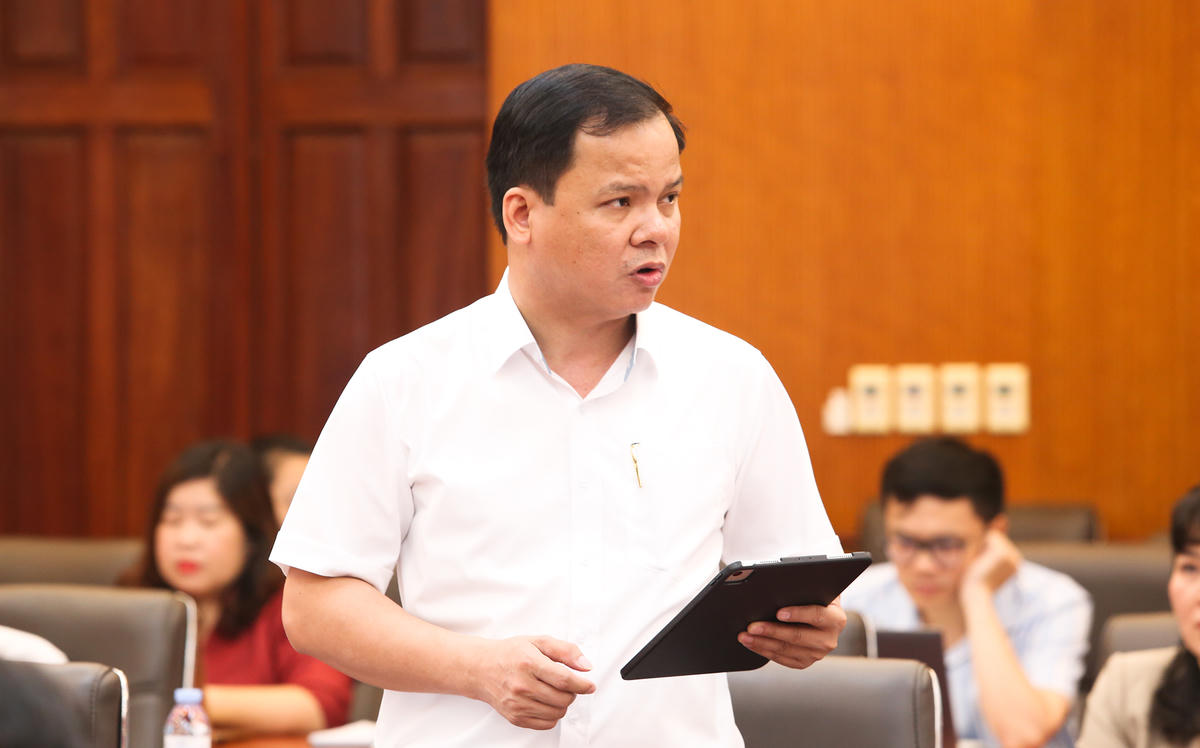 Ông Phạm Xuân Tùng - Giám đốc Sở Công thương tỉnh Cao Bằng phát biểu. Ảnh: Hân Nguyễn.