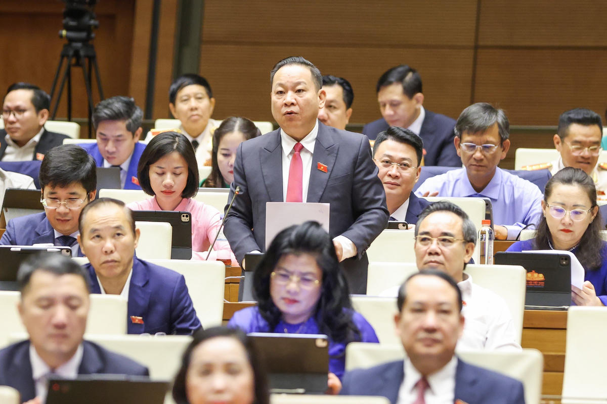 Ông Tráng A Dương phát biểu (Ảnh: Quang Vinh)