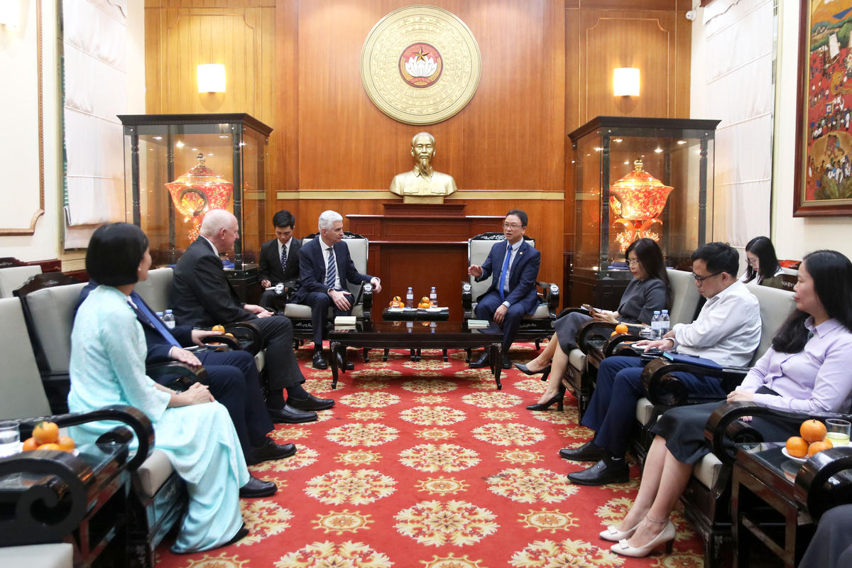 Quang cảnh buổi tiếp.