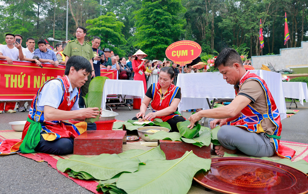 Hấp dẫn hương nếp bánh chưng dâng Vua Hùng