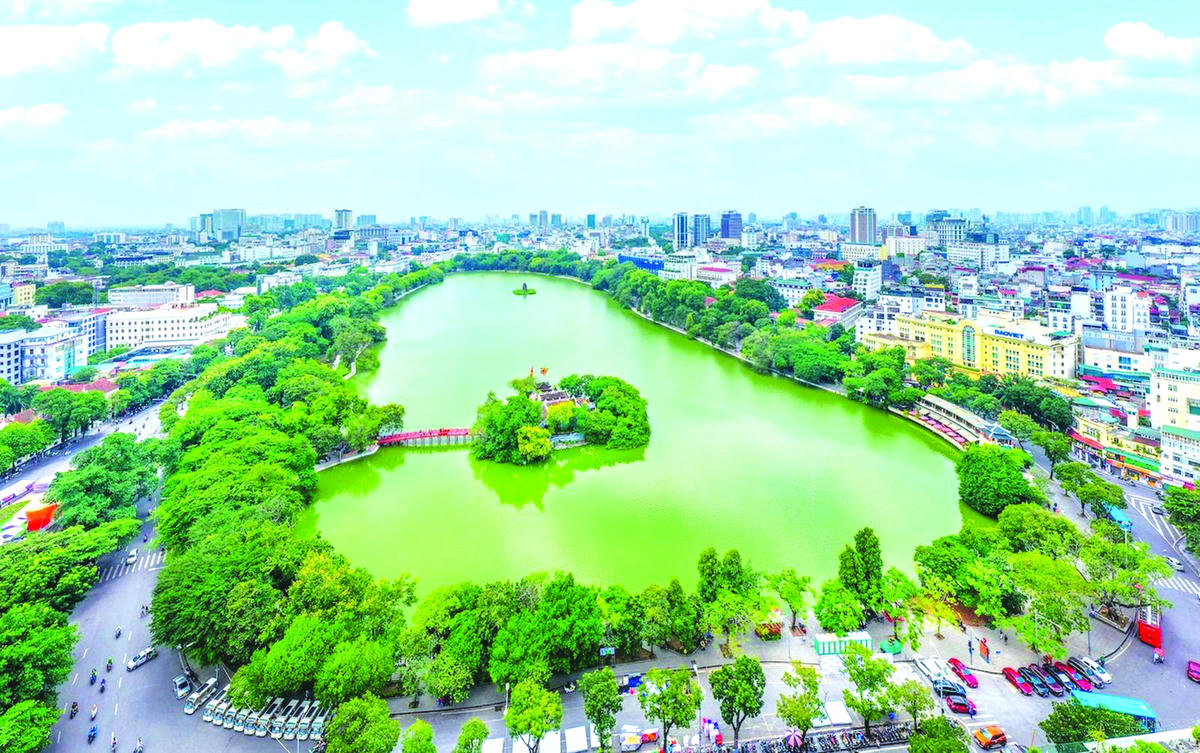 TP Hà Nội nhìn từ trên cao. Ảnh: TL.