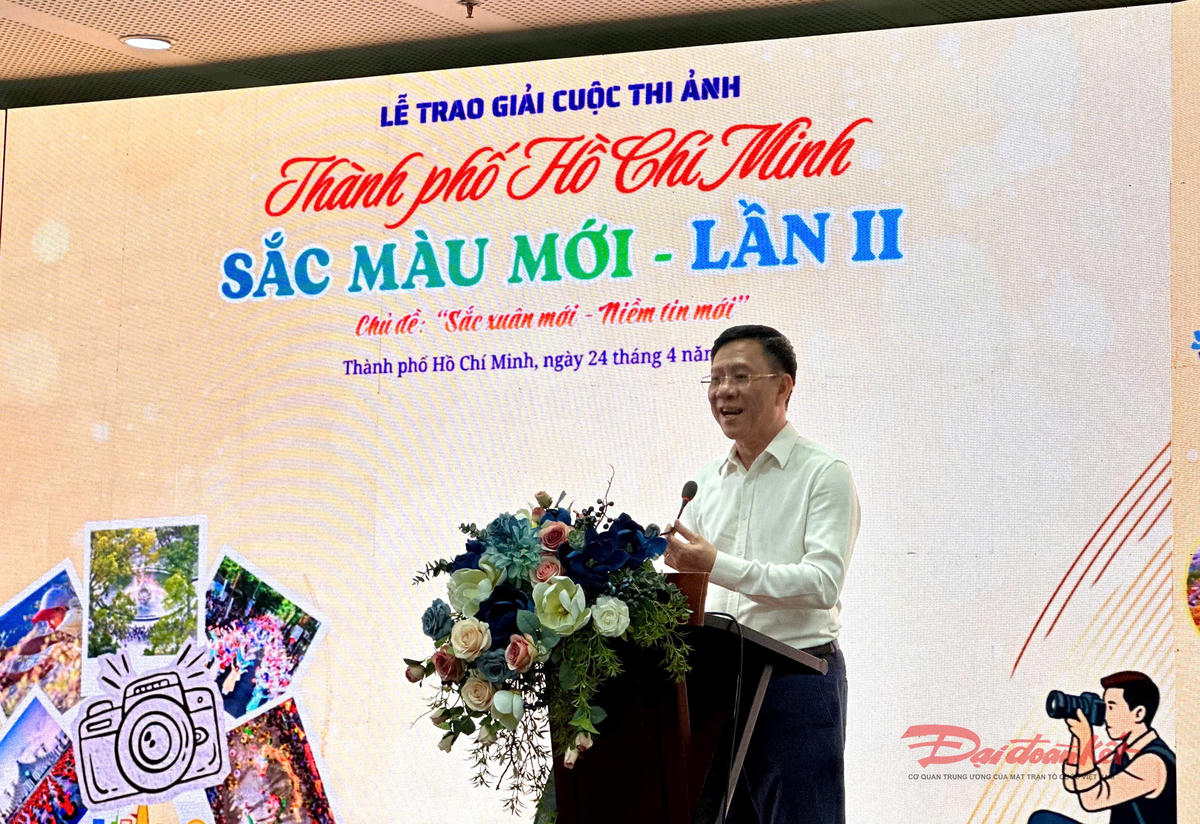 Ông Nguyễn Ngọc Hồi, Phó Giám đốc Sở Văn hóa và Thể thao TP Hồ Chí Minh phát biểu. Ảnh: Lưu Tuyết.