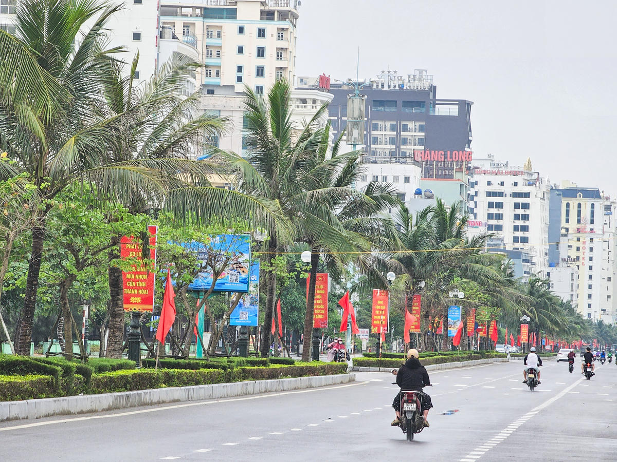 'Chúng tôi xác định đây là nhiệm vụ trọng tâm trong chỉnh trang đô thị, gắn với phát triển du lịch bền vững. Phường sẽ huy động tối đa nguồn lực, phối hợp chặt chẽ với doanh nghiệp, đồng thời tăng cường kiểm tra, giám sát để đảm bảo cây trồng phát triển tốt, cảnh quan được duy trì lâu dài, qua đó từng bước nâng tầm hình ảnh bãi biển Sầm Sơn trong mắt du khách', ông Dũng nhấn mạnh. Ảnh: Đình Minh