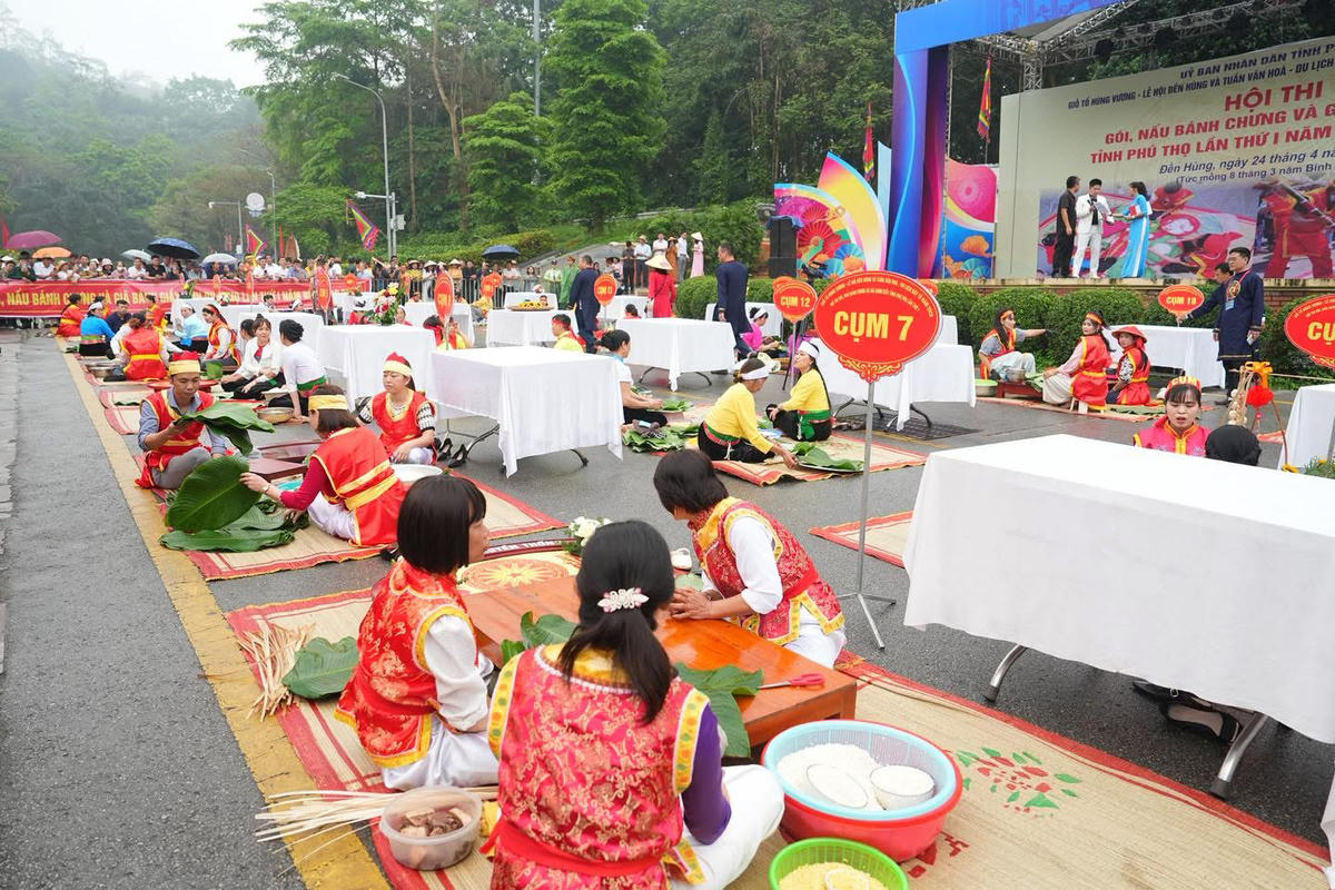 Hấp dẫn hương nếp bánh chưng dâng Vua Hùng