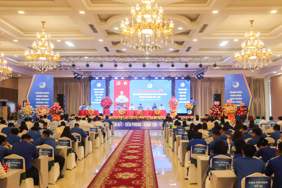 Toàn cảnh đại hội Hội LHTN tỉnh Ninh Bình lần I, nhiệm kỳ 2026 - 2029. Ảnh: Đình Minh
