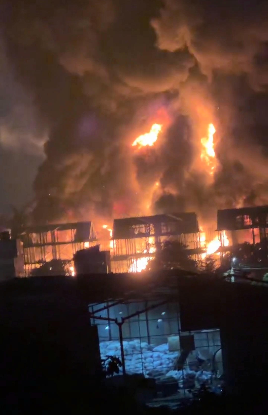 Hiện trường khu vực cháy.