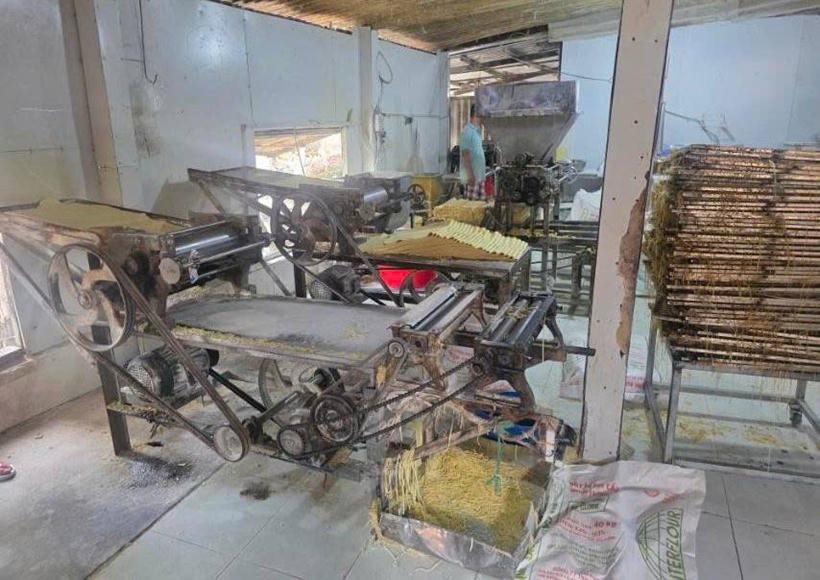 Nơi sản xuất mì tươi chứa chất cấm của vợ chồng Phụng, Thanh trên địa bàn phường Tân Tạo, TP. HCM.