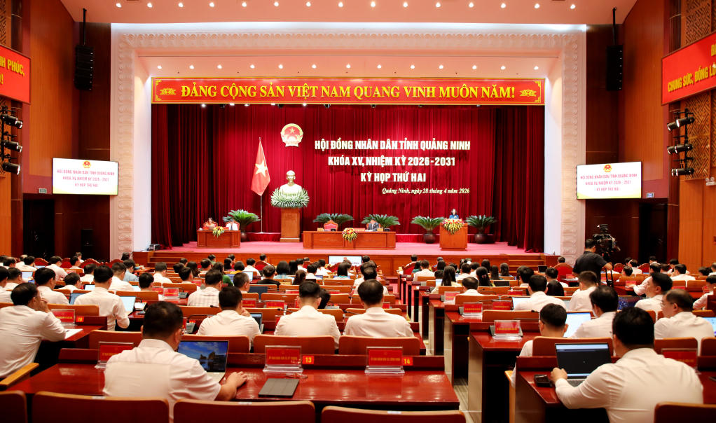 Quang cảnh&nbsp;Kỳ họp thứ 2 (Kỳ họp chuyên đề),&nbsp;HĐND tỉnh Quảng Ninh khóa XV. Ảnh: QMG