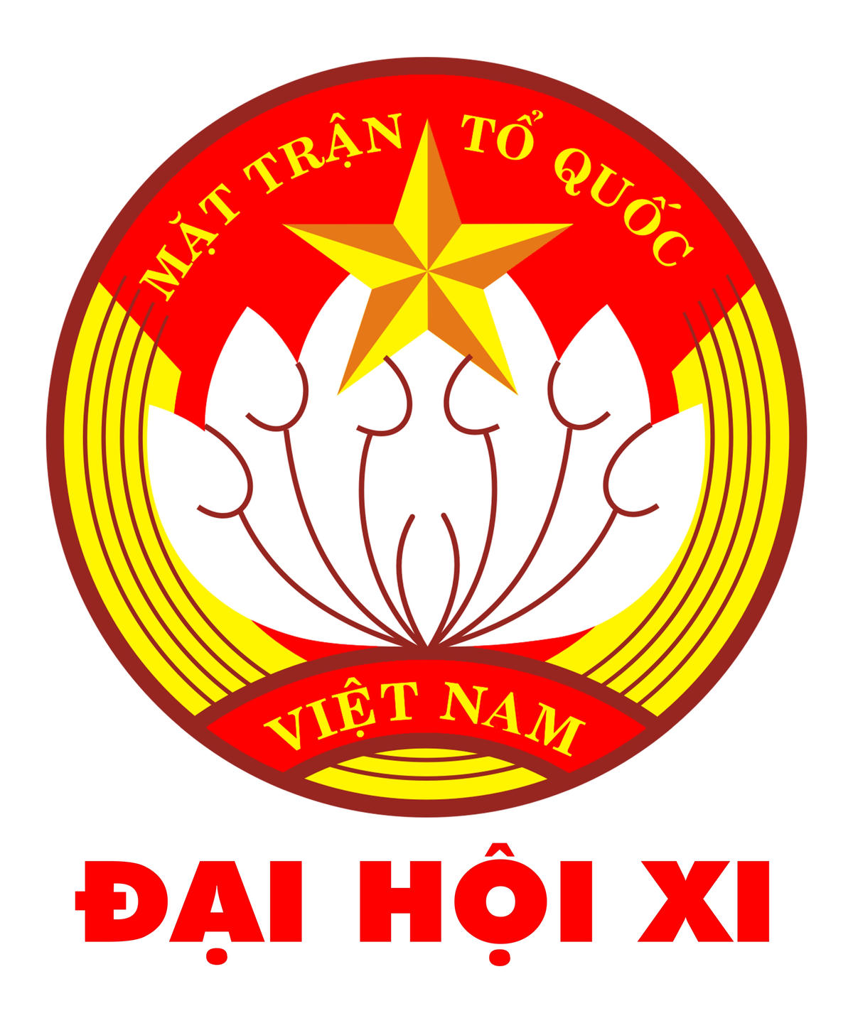 Logo chính thức của Đại hội đại biểu toàn quốc MTTQ Việt Nam lần thứ XI, nhiệm kỳ 2026-2031.