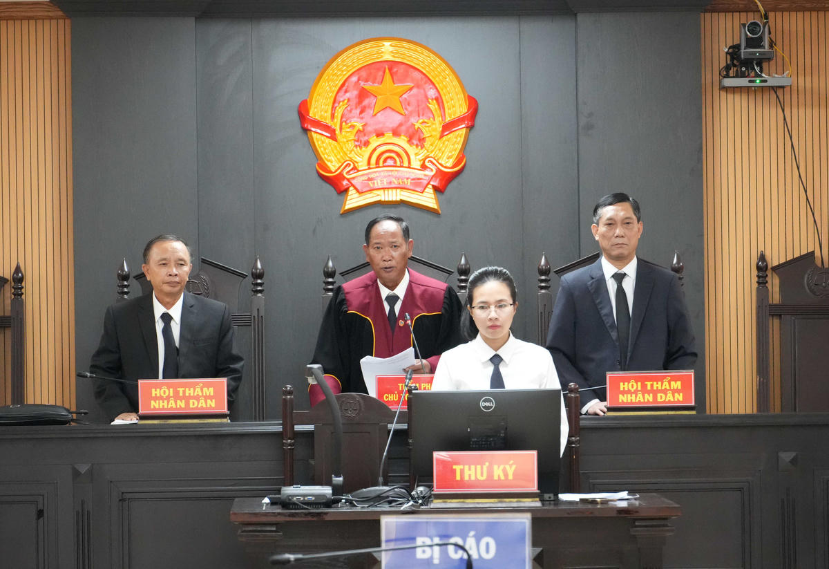 Hội đồng xét xử. Ảnh: TN