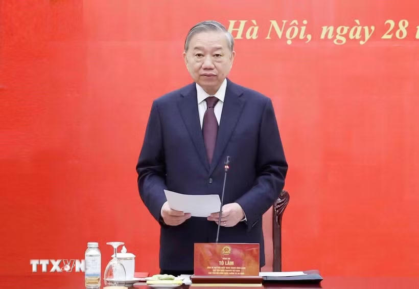 Tổng Bí thư, Chủ tịch nước Tô Lâm phát biểu chỉ đạo. (Ảnh: Thống Nhất/TTXVN).