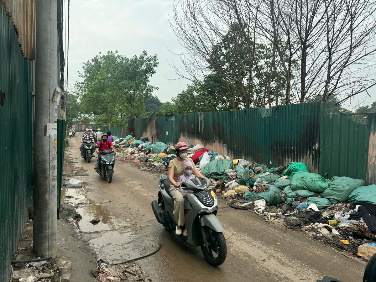 Mỗi lần đi qua đây, người dân phải bịt kín khẩu trang vì mùi hôi, thối.
