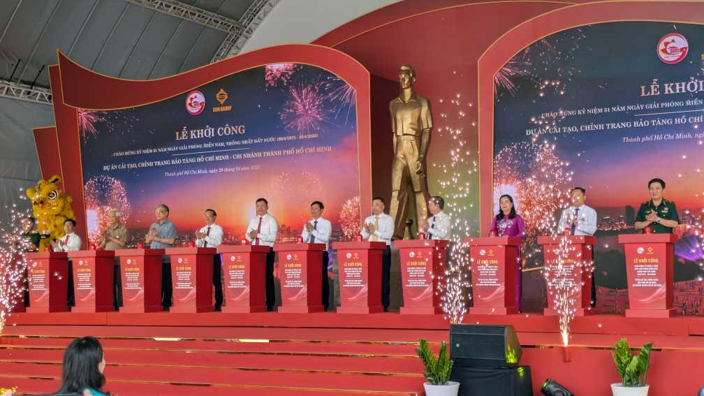 Buổi lễ khởi công dự án cải tạo Bảo tàng Hồ Chí Minh-khu vực Bến Nhà Rồng. Ảnh: A.T.