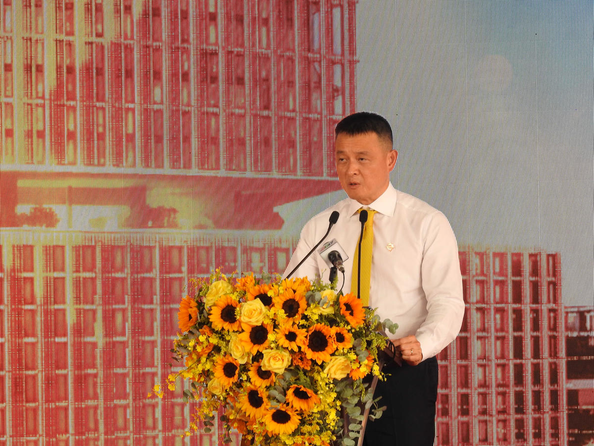 Ông Đặng Minh Trường phát biểu tại buổi lễ. Ảnh: Đ.Xá.