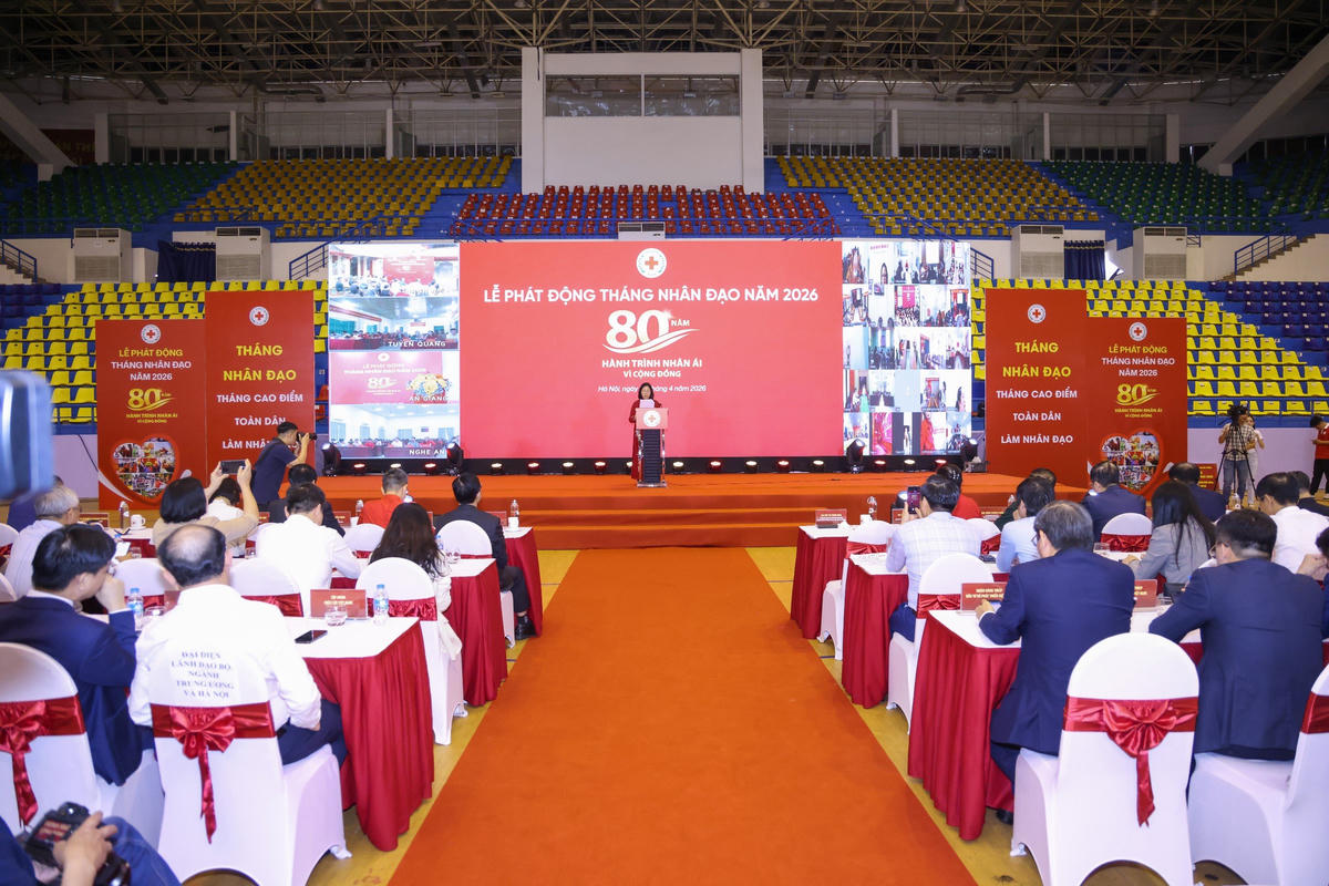 Gần 350 tỷ đồng được tiếp nhận tại Lễ phát động Tháng nhân đạo năm 2026