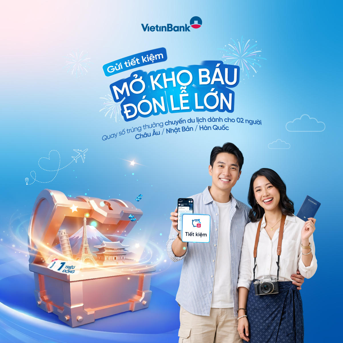 VietinBank triển khai ưu đãi “Gửi tiết kiệm - Mở kho báu - Đón Lễ lớn” chào mừng 30/4 - 1/5 