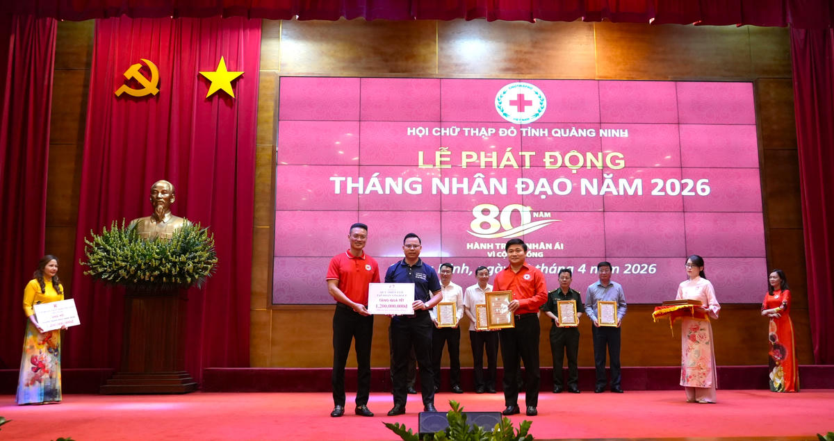 Quảng Ninh: Tiếp nhận hơn 8 tỷ đồng ủng hộ tại lễ phát động Tháng nhân đạo 2026