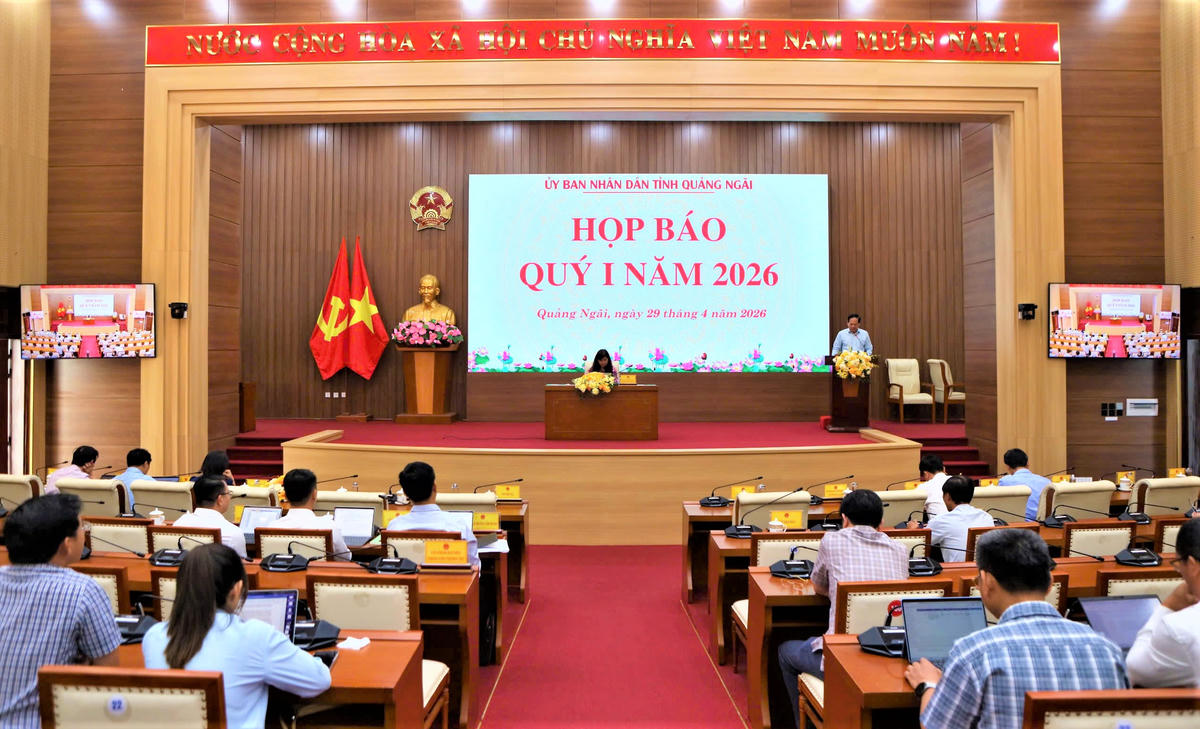 Quang cảnh buổi họp báo&nbsp;họp báo quý I/2026. Ảnh: Tấn Thành.