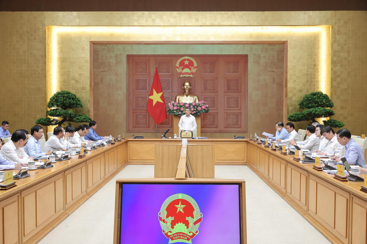 Thủ tướng Chính phủ Lê Minh Hưng chủ trì cuộc làm việc với Bộ Nông nghiệp và Môi trường (NN&MT). Ảnh: Nhật Bắc