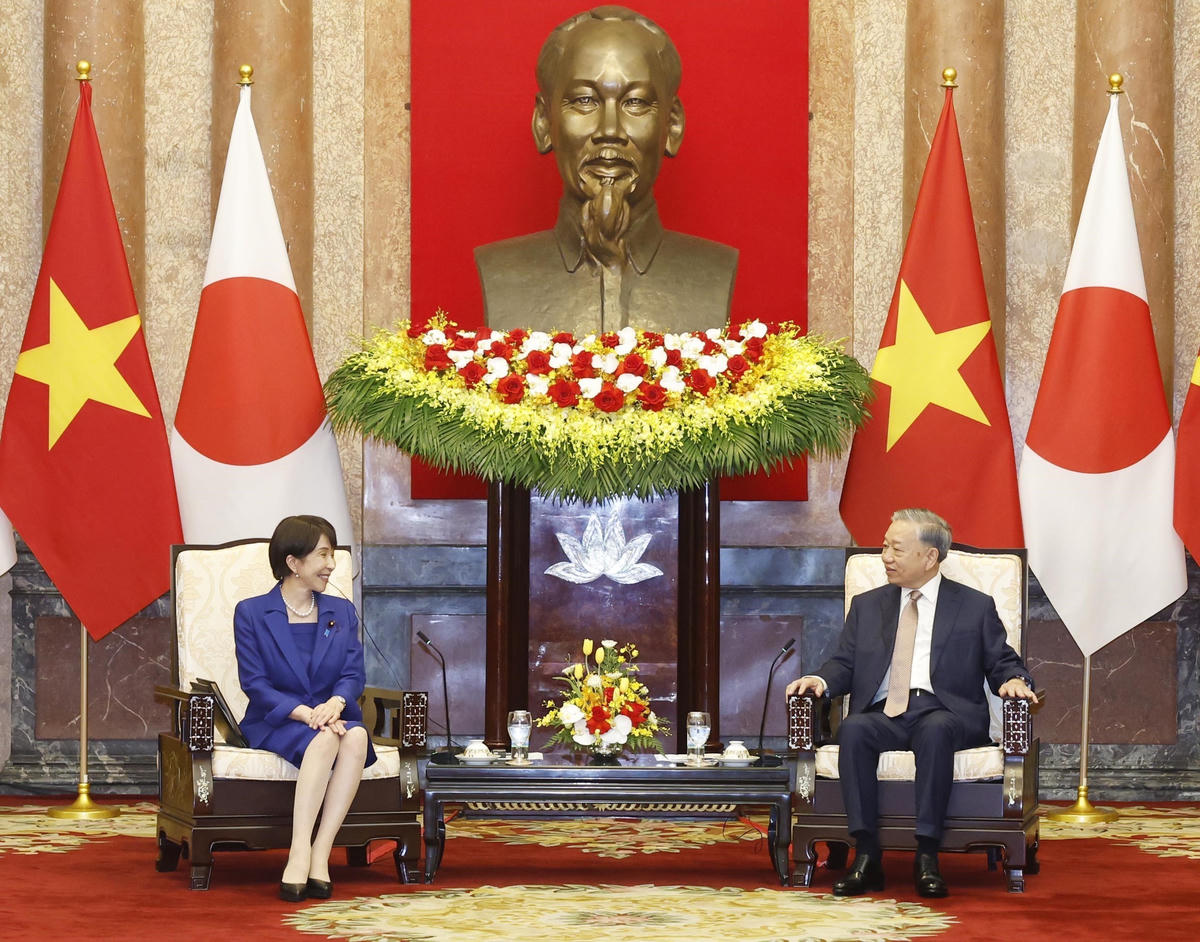 Tổng Bí thư, Chủ tịch nước Tô Lâm tiếp Thủ tướng Nhật Bản Takaichi Sanae. Ảnh: TTXVN