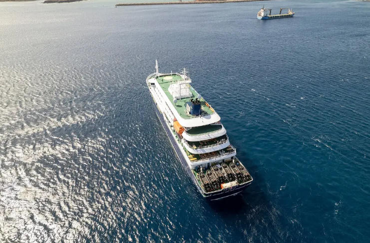 Tàu du lịch MV Hondius ngoài khơi Cape Verde. Nguồn: Getty Images.
