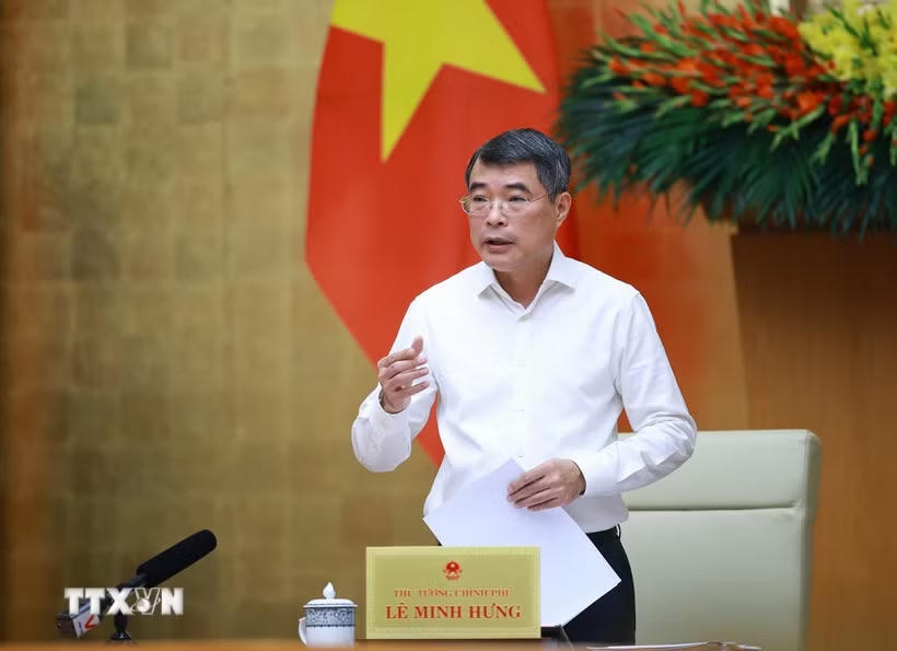 Thủ tướng Lê Minh Hưng chủ trì phiên họp. (Ảnh: Dương Giang/TTXVN).