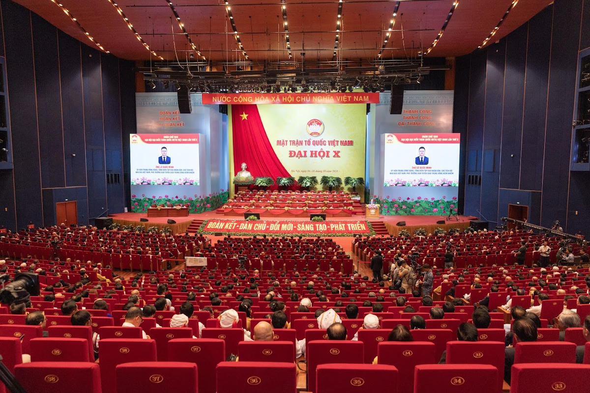 Đại hội đại biểu toàn quốc MTTQ Việt Nam lần thứ X, nhiệm kỳ 2024 - 2029. Ảnh: Quang Vinh.