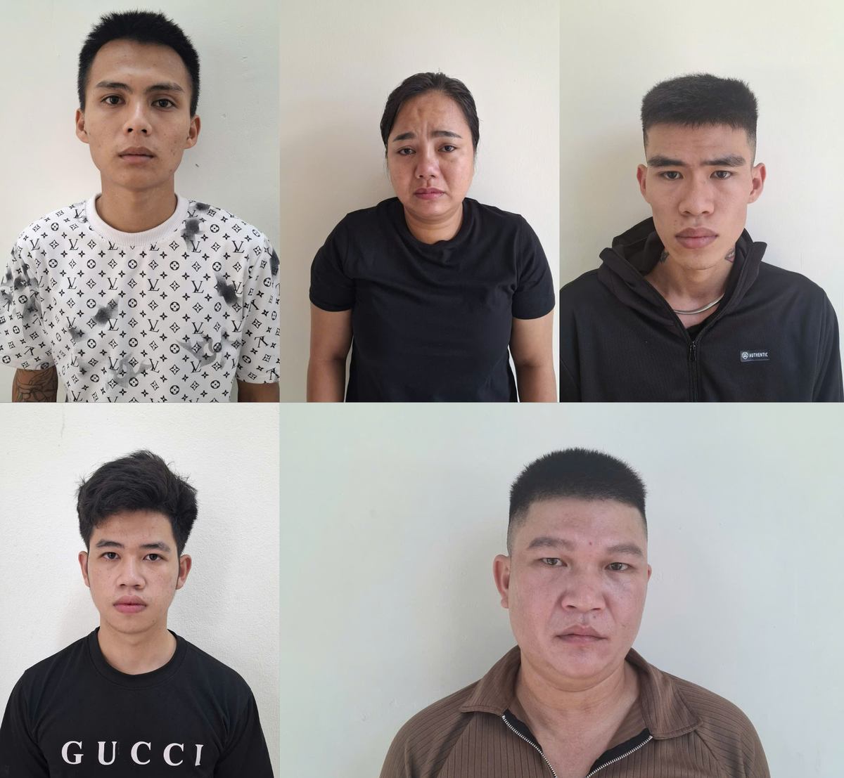 Các đối tượng tại cơ quan điều tra. Ảnh: CA Đà Nẵng.