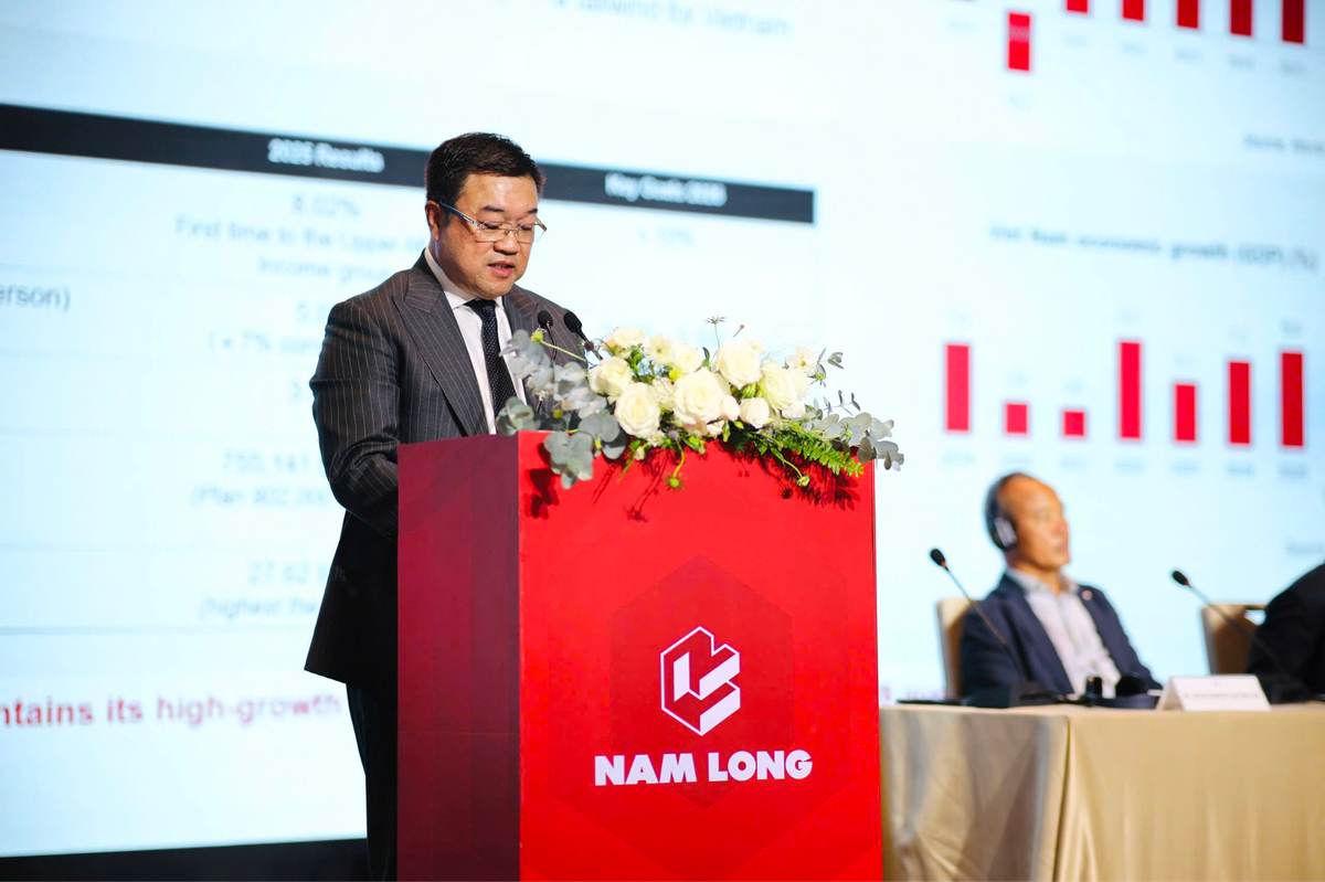 Ông Lucas Ignatius Loh Jen Yuh, Tổng Giám đốc Tập đoàn Nam Long phát biểu tại sự kiện.