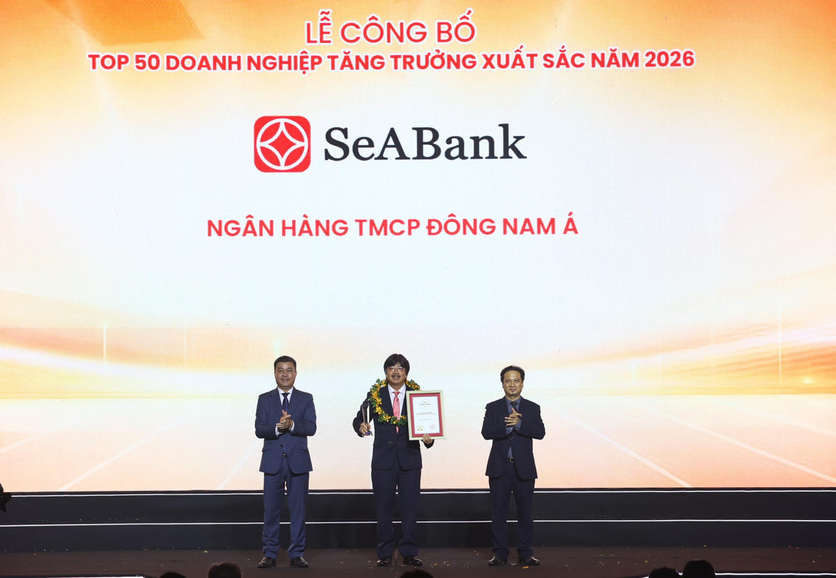 SeABank góp mặt trong Top 50 Doanh nghiệp tăng trưởng xuất sắc năm 2026