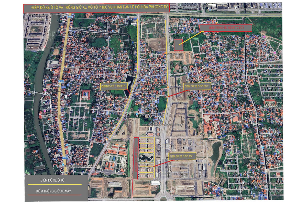 Các điểm trông giữ xe miễn phí phục vụ Lễ hội Hoa Phượng Đỏ 2026. Ảnh: TN.&nbsp;