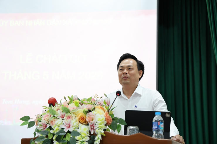 Ông Bùi Đình Thái, Chủ tịch UBND xã cho biết, Tam Hưng đang nỗ lực tăng tốc hành động, phấn đấu hoàn thành toàn diện các nhiệm vụ đề ra trong tháng 5/2026, tạo nền tảng vững chắc cho mục tiêu phát triển bền vững trong thời gian tới. Ảnh: T.H
