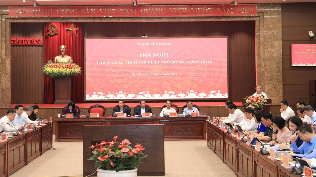  Ủy viên Trung ương Đảng, Phó Bí thư Thành ủy, Chủ tịch UBND TP Vũ Đại Thắng đã quán triệt, triển khai kế hoạch của UBND thành phố về tổ chức thi hành Luật Thủ đô năm 2026.